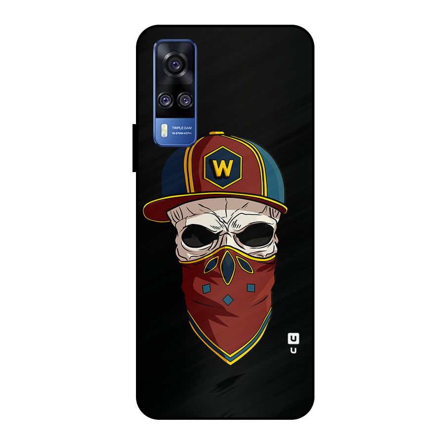 Cool Skull Mask Cap Metal Back Case for Vivo Y51