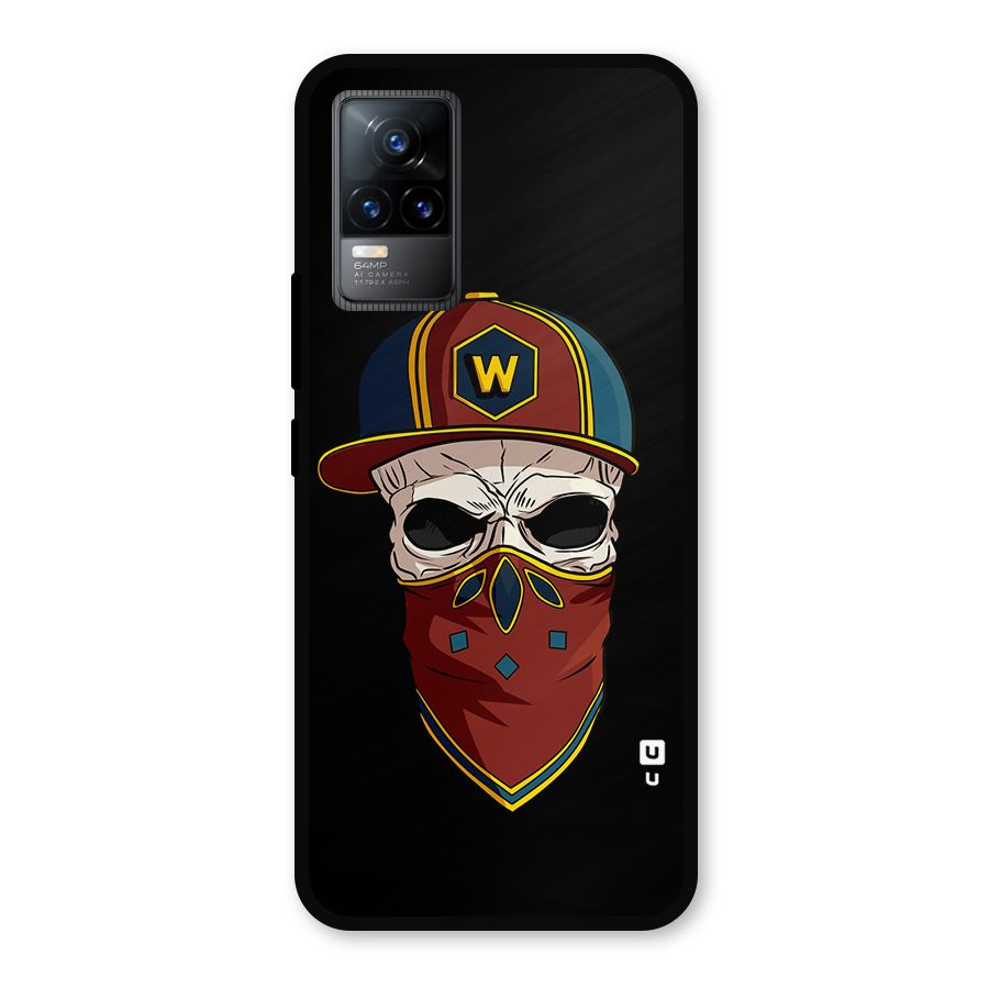 Cool Skull Mask Cap Metal Back Case for Vivo Y73