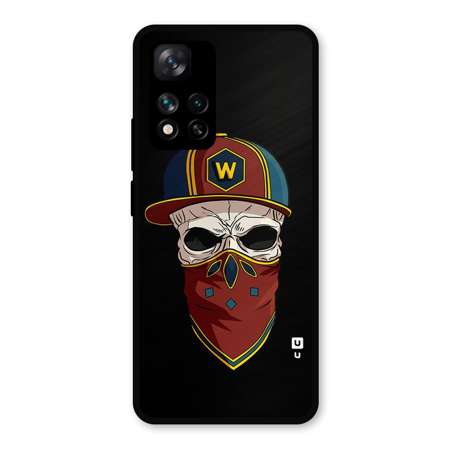 Cool Skull Mask Cap Metal Back Case for Xiaomi 11i Hypercharge 5G