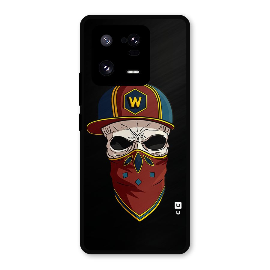 Cool Skull Mask Cap Metal Back Case for Xiaomi 13 Pro