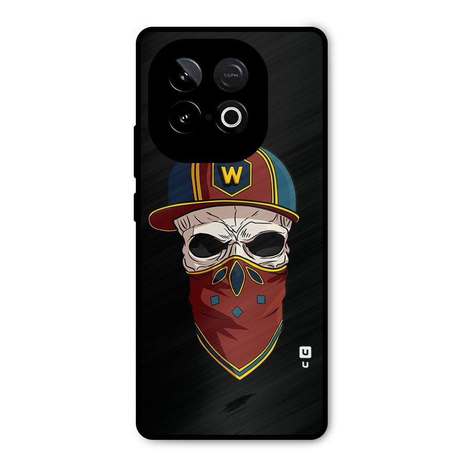 Cool Skull Mask Cap Metal Back Case for iQOO Neo 10