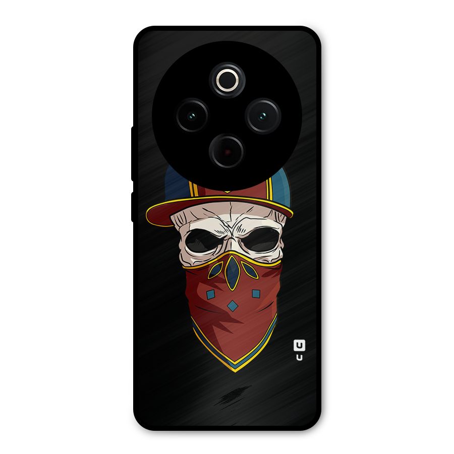 Cool Skull Mask Cap Metal Back Case for iQOO Z10