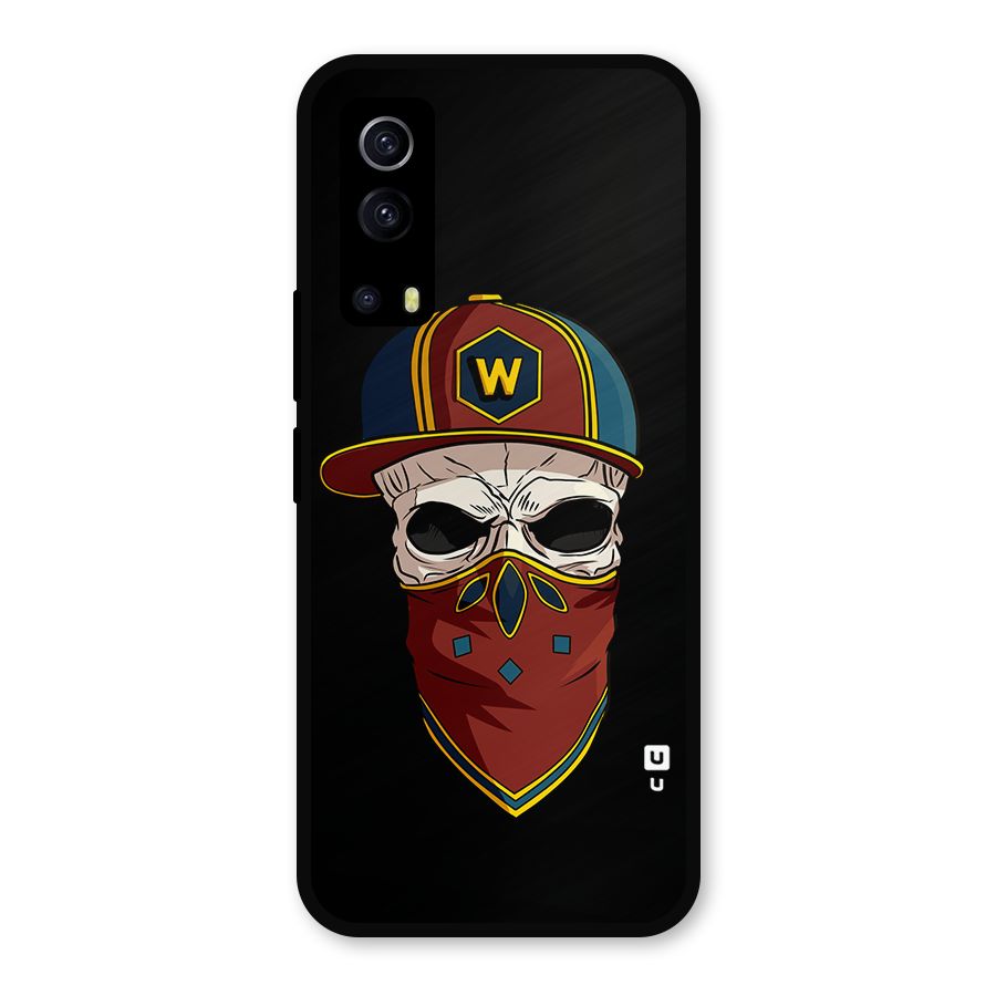 Cool Skull Mask Cap Metal Back Case for iQOO Z3