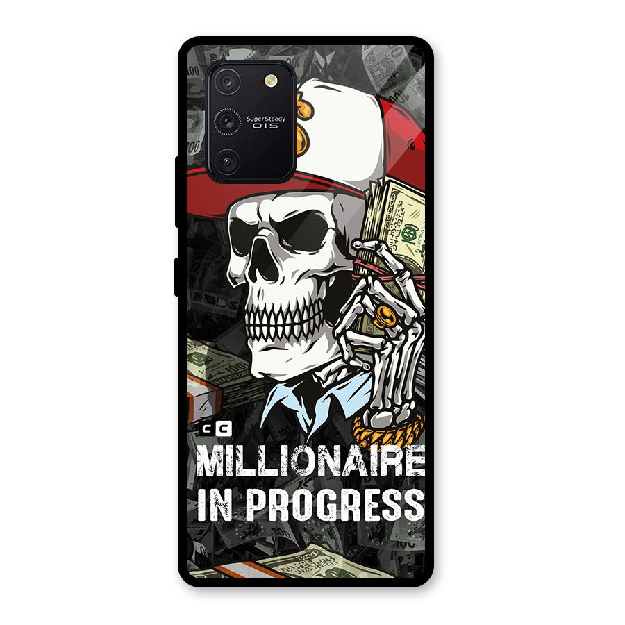 Cool Skull Millionaire In Progress Glass Back Case for Galaxy S10 Lite