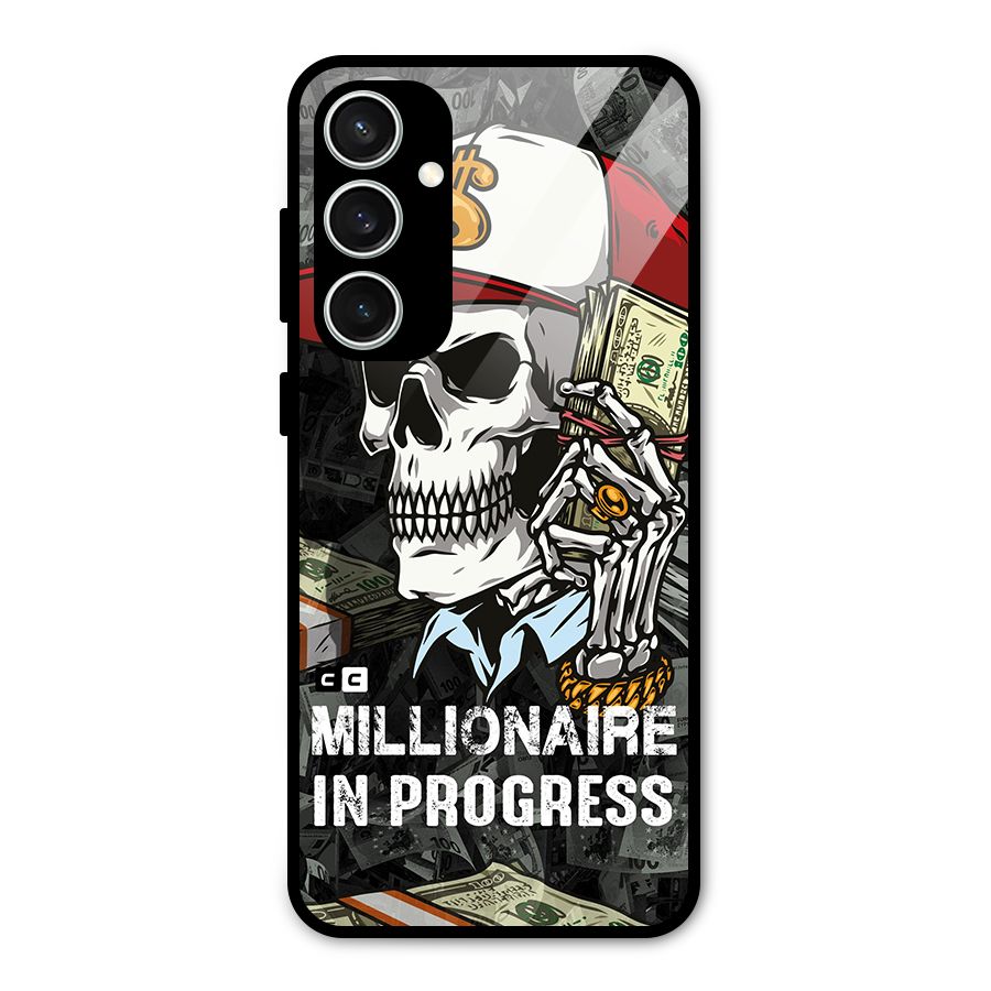 Cool Skull Millionaire In Progress Glass Back Case for Galaxy S23 FE