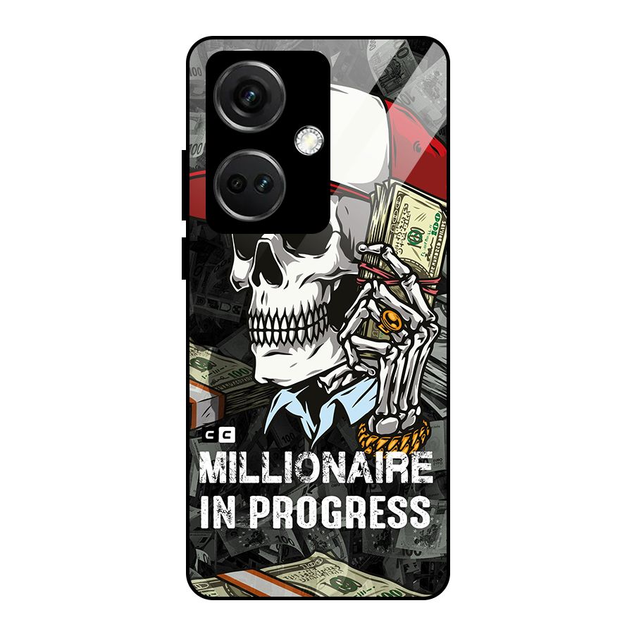 Cool Skull Millionaire In Progress Glass Back Case for OnePlus Nord CE 3 5G