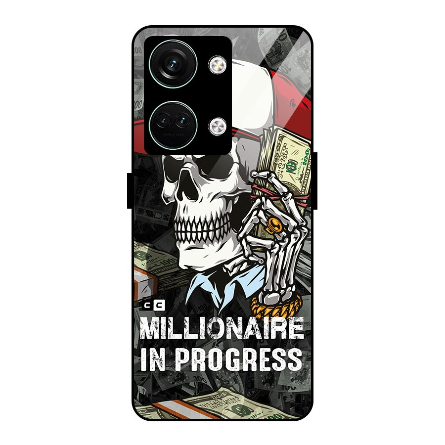 Cool Skull Millionaire In Progress Glass Back Case for Oneplus Nord 3