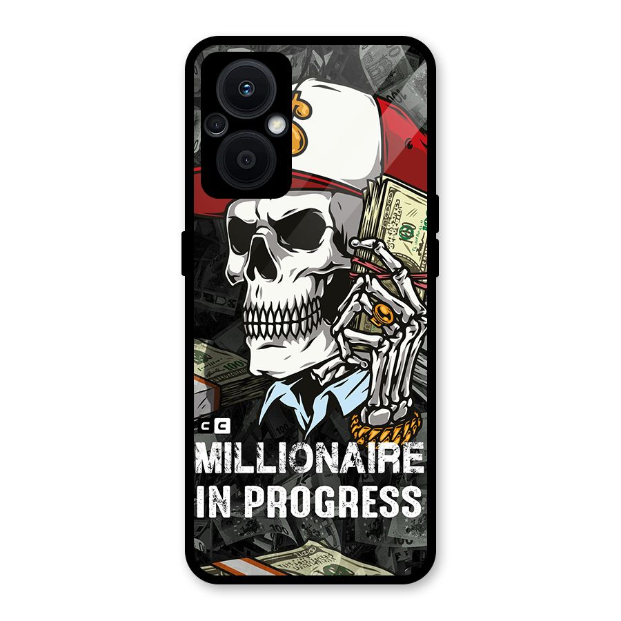 Cool Skull Millionaire In Progress Glass Back Case for Oppo F21s Pro 5G