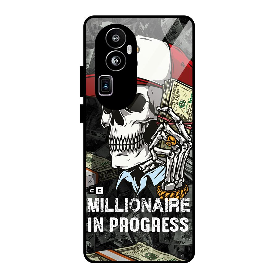 Cool Skull Millionaire In Progress Glass Back Case for Oppo Reno10 Pro Plus