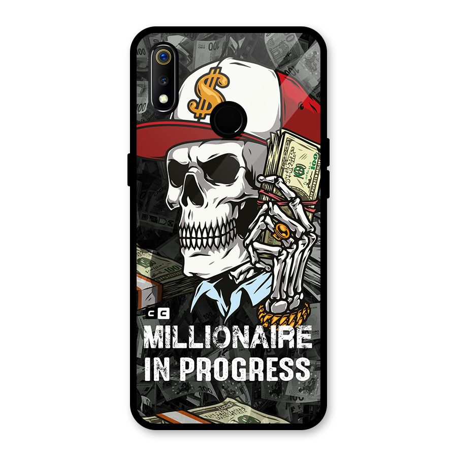 Cool Skull Millionaire In Progress Glass Back Case for Realme 3i