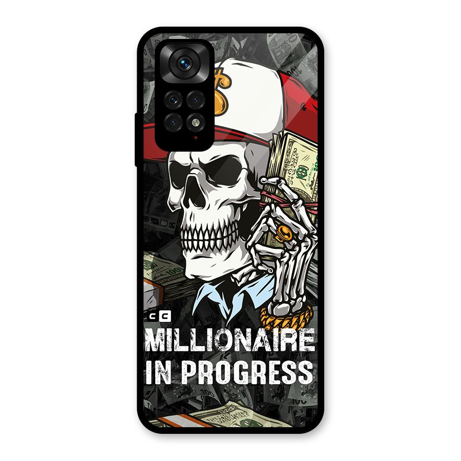 Cool Skull Millionaire In Progress Glass Back Case for Redmi Note 11S