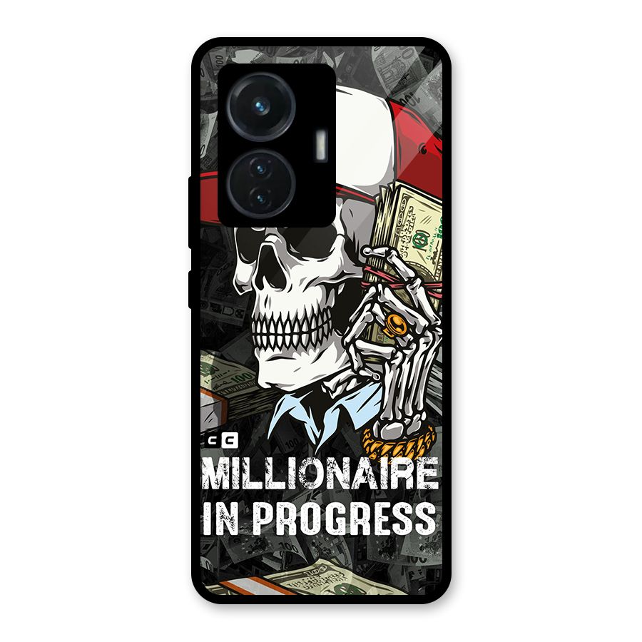 Cool Skull Millionaire In Progress Glass Back Case for Vivo T1 44W