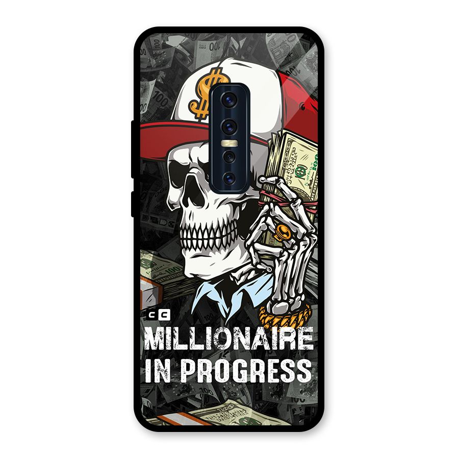Cool Skull Millionaire In Progress Glass Back Case for Vivo V17 Pro