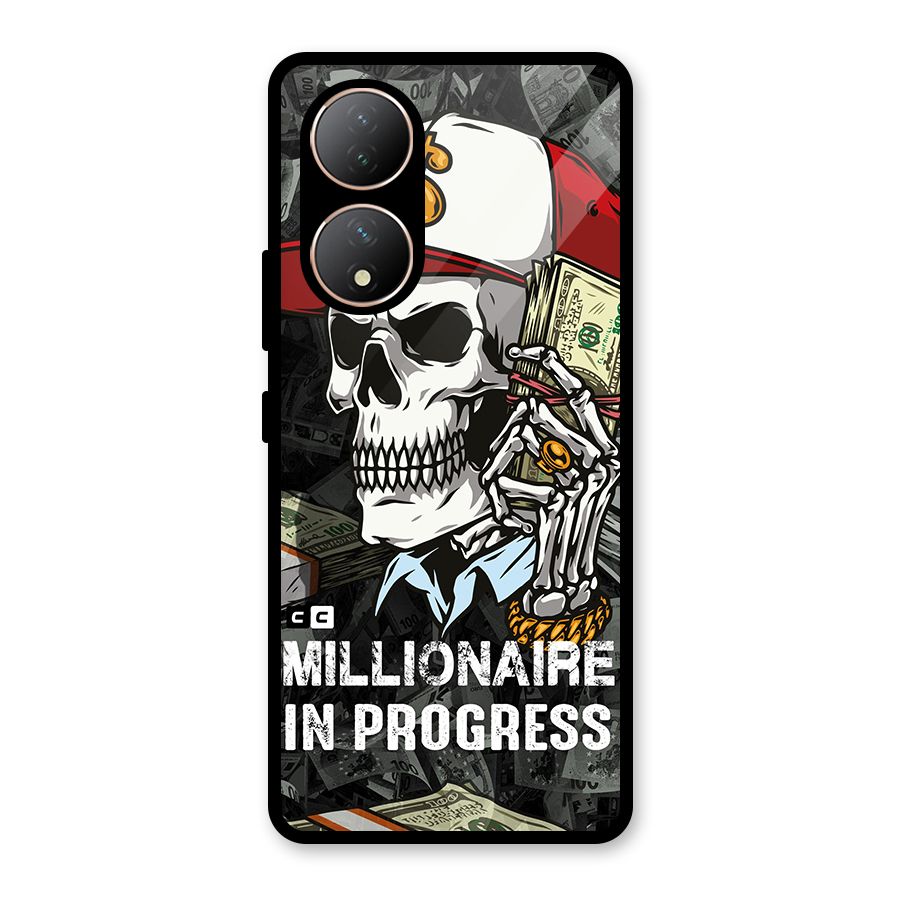 Cool Skull Millionaire In Progress Glass Back Case for Vivo Y100A
