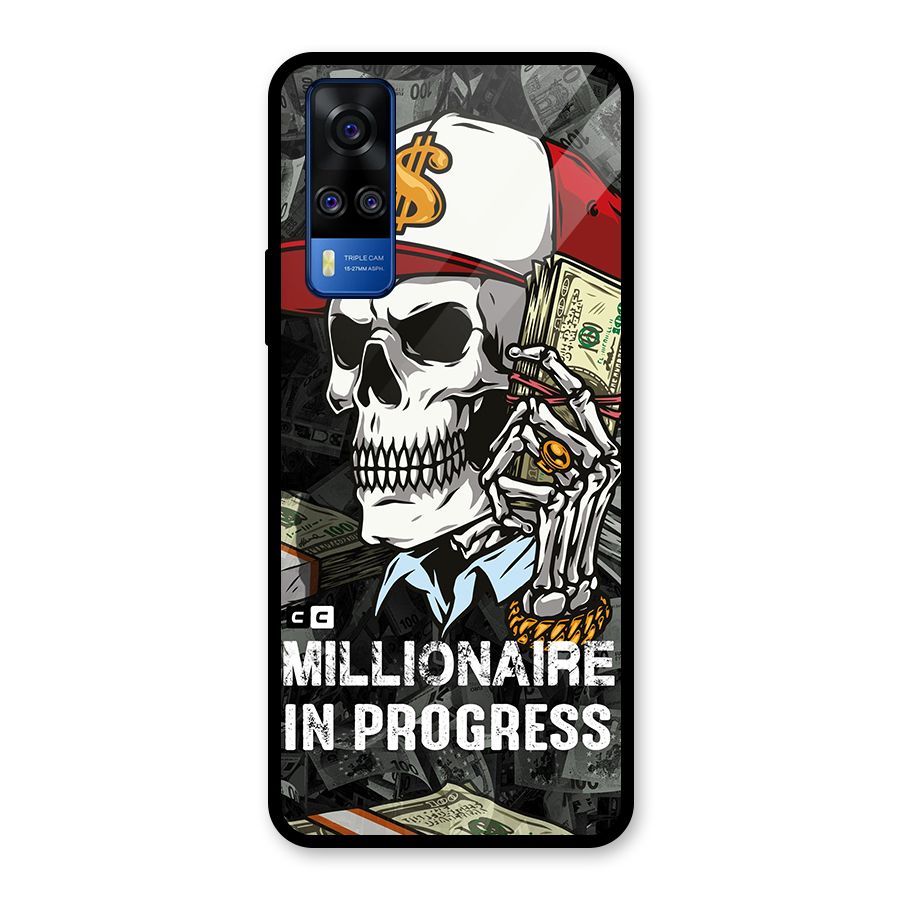 Cool Skull Millionaire In Progress Glass Back Case for Vivo Y51A