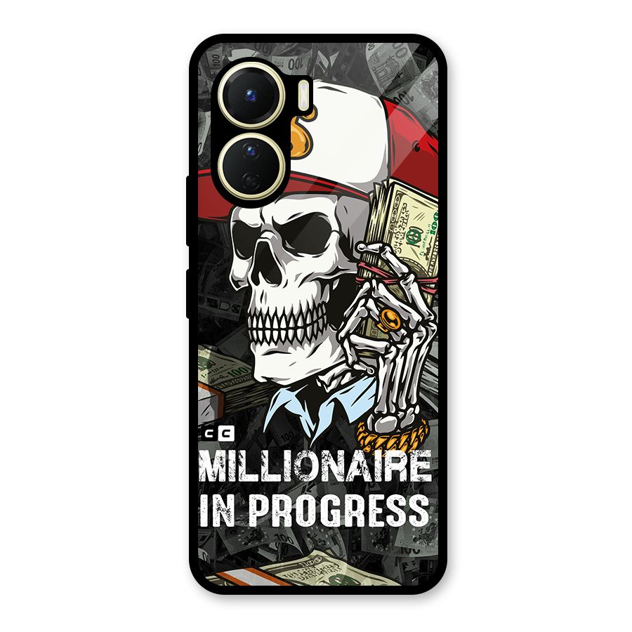 Cool Skull Millionaire In Progress Glass Back Case for Vivo Y56