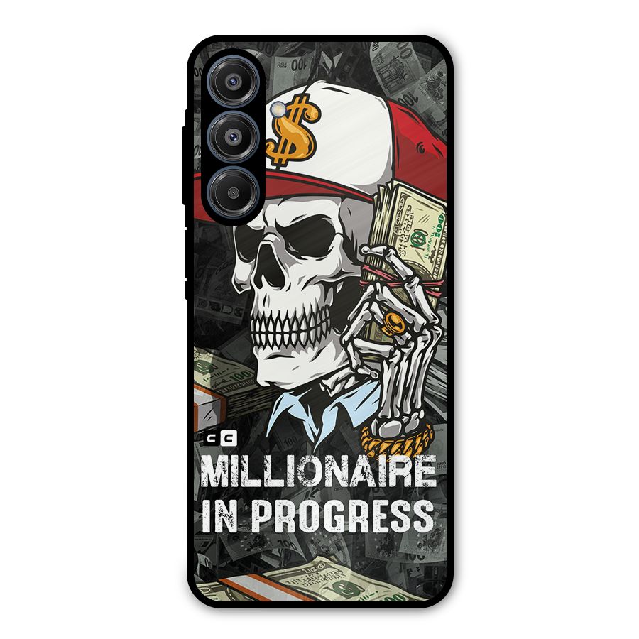 Cool Skull Millionaire In Progress Metal Back Case for Galaxy A16 5G