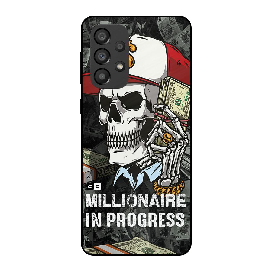 Cool Skull Millionaire In Progress Metal Back Case for Galaxy A33 5G