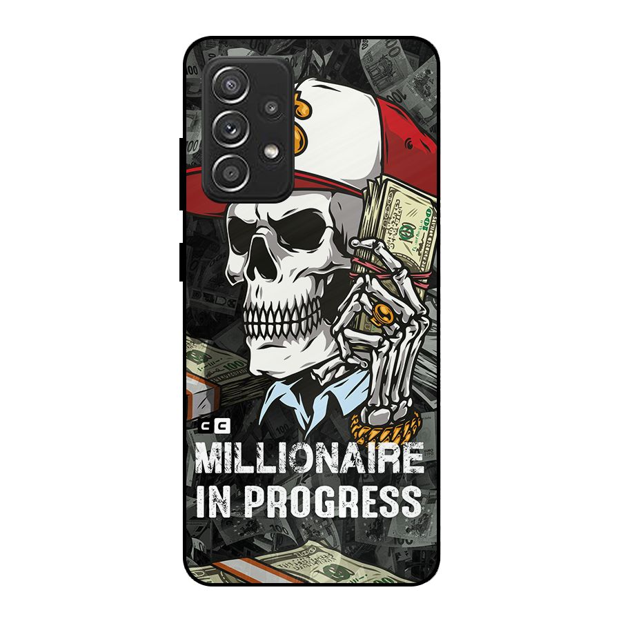 Cool Skull Millionaire In Progress Metal Back Case for Galaxy A52s 5G