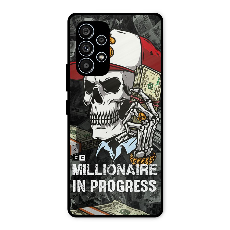 Cool Skull Millionaire In Progress Metal Back Case for Galaxy A53 5G