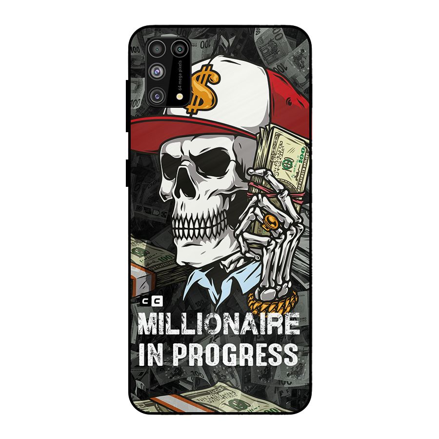 Cool Skull Millionaire In Progress Metal Back Case for Galaxy M31