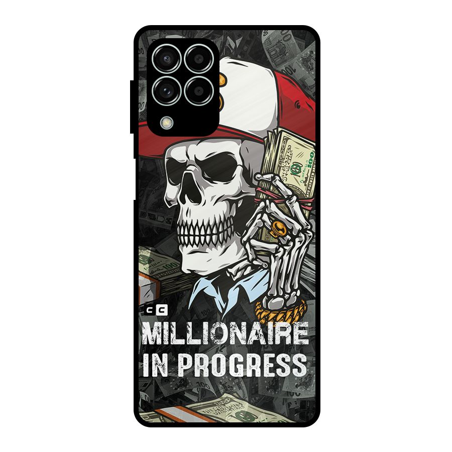 Cool Skull Millionaire In Progress Metal Back Case for Galaxy M33