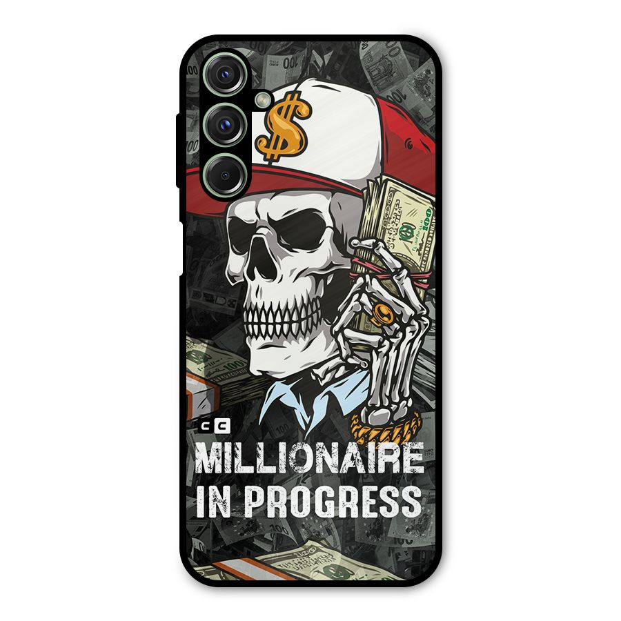 Cool Skull Millionaire In Progress Metal Back Case for Galaxy M34