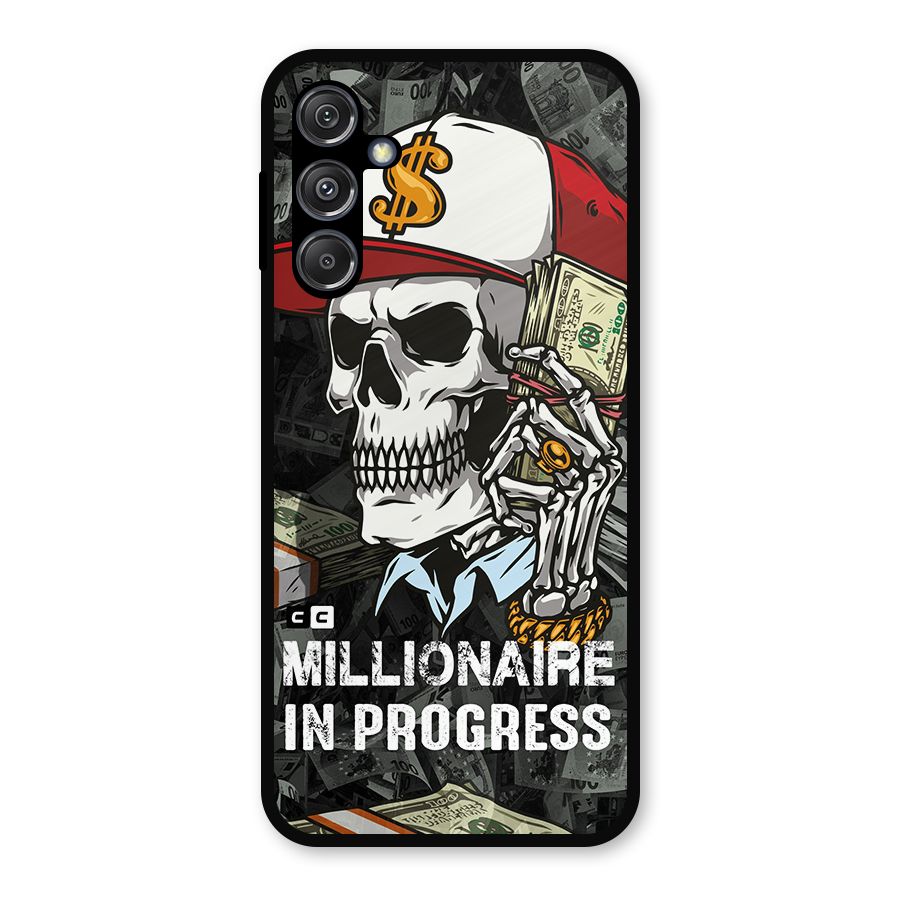 Cool Skull Millionaire In Progress Metal Back Case for Galaxy M34 5G