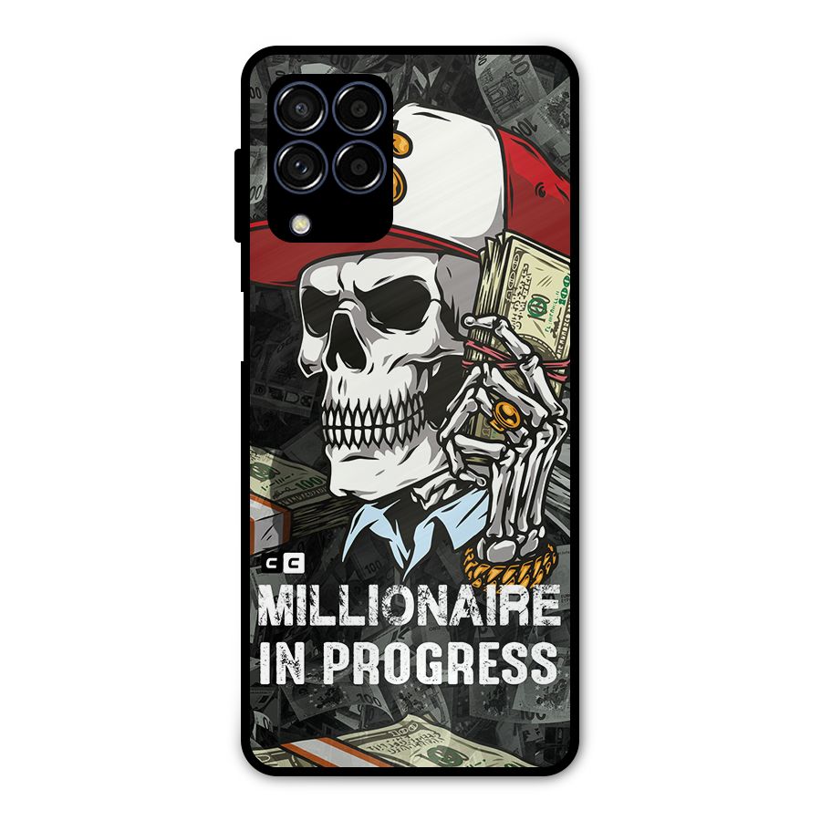 Cool Skull Millionaire In Progress Metal Back Case for Galaxy M53 5G
