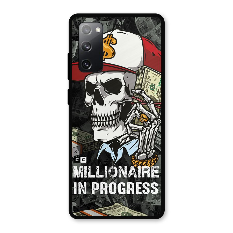 Cool Skull Millionaire In Progress Metal Back Case for Galaxy S20 FE 5G