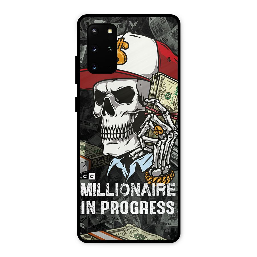 Cool Skull Millionaire In Progress Metal Back Case for Galaxy S20 Plus