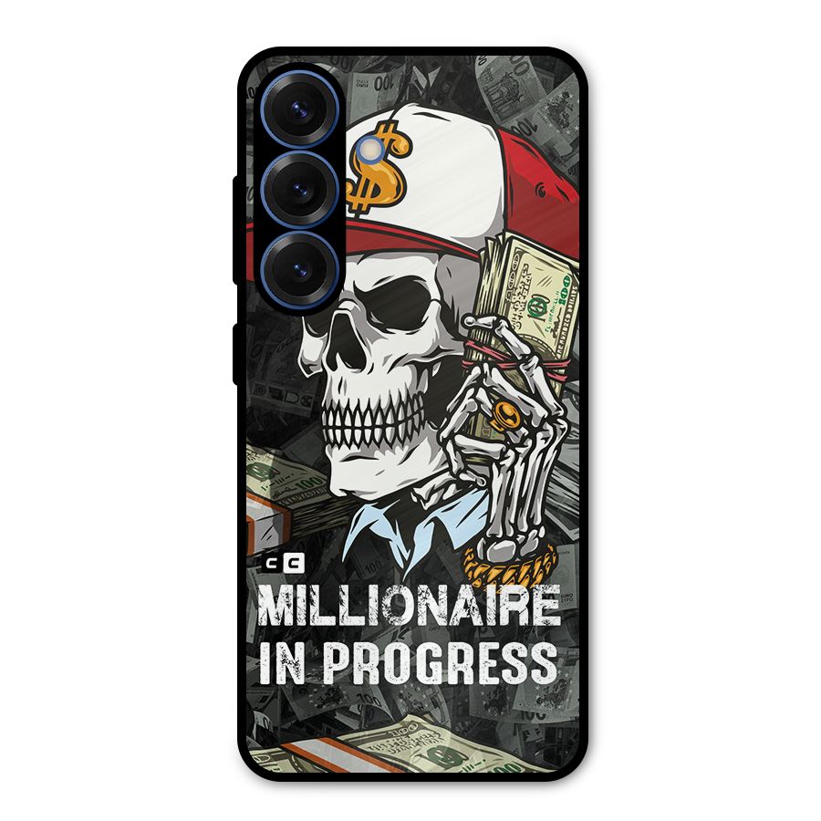 Cool Skull Millionaire In Progress Metal Back Case for Galaxy S25