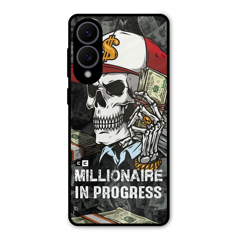 Cool Skull Millionaire In Progress Metal Back Case for Galaxy S25 Edge
