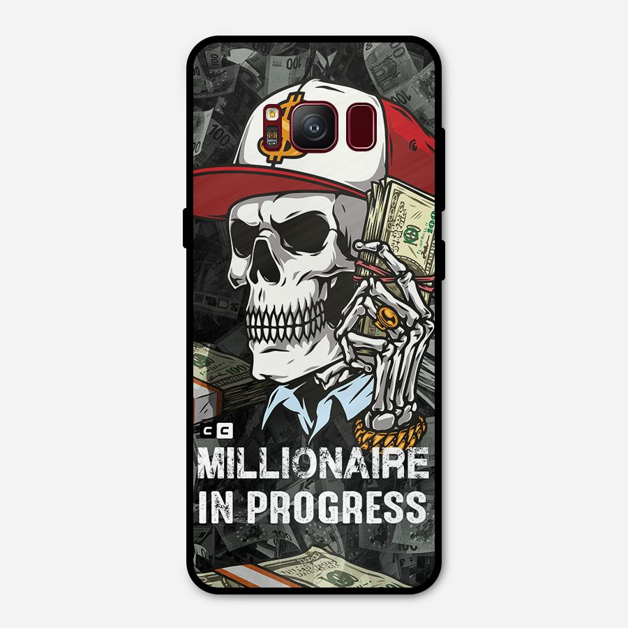 Cool Skull Millionaire In Progress Metal Back Case for Galaxy S8