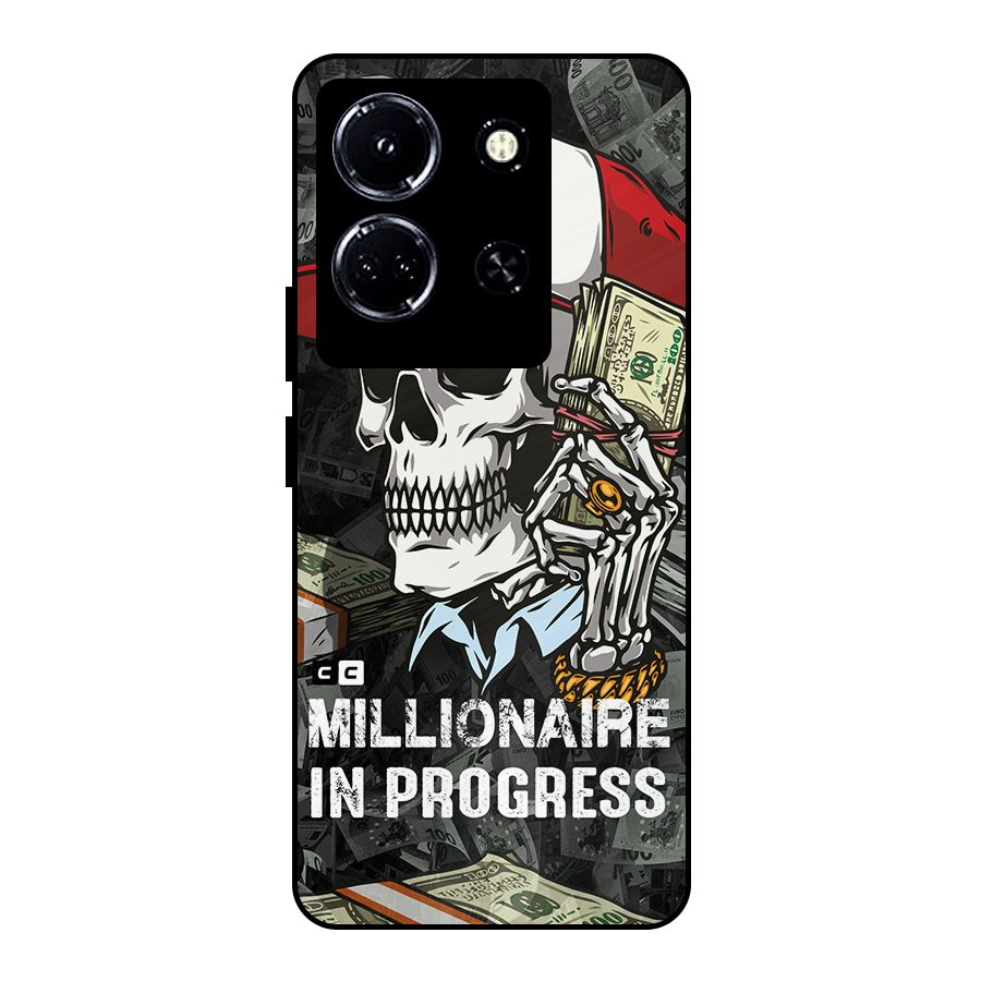 Cool Skull Millionaire In Progress Metal Back Case for Infinix Note 30 5G