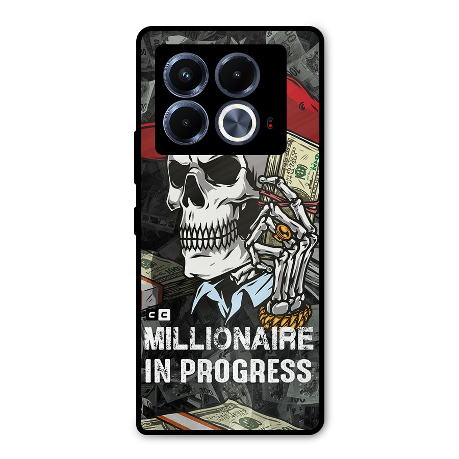 Cool Skull Millionaire In Progress Metal Back Case for Infinix Note 40 5G