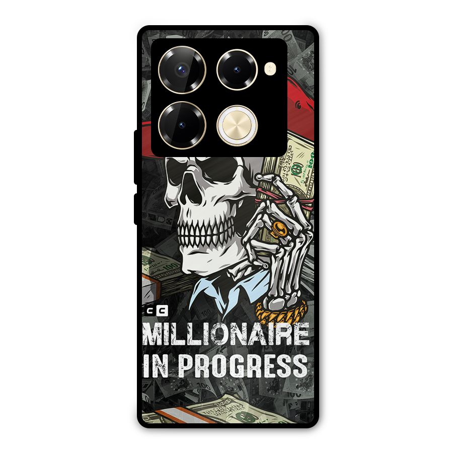 Cool Skull Millionaire In Progress Metal Back Case for Infinix Note 40 Pro Plus