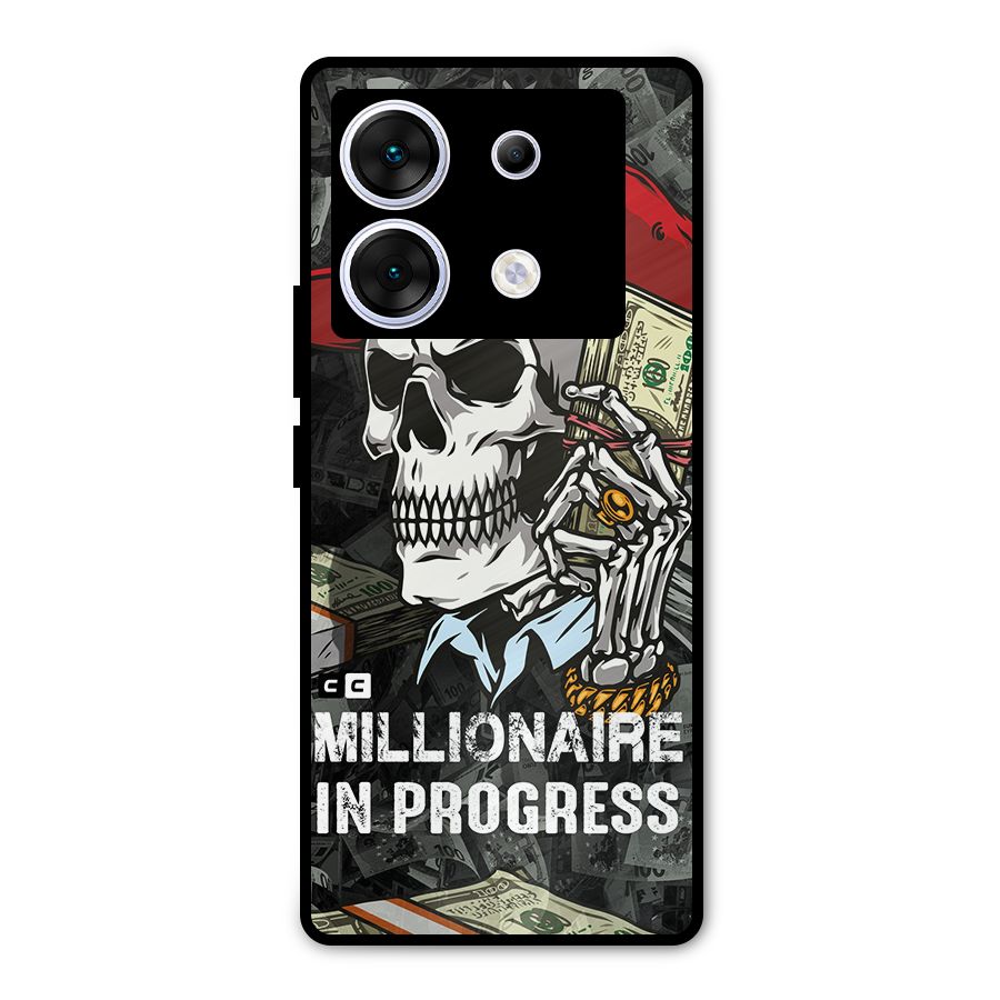 Cool Skull Millionaire In Progress Metal Back Case for Infinix Zero 30 5G