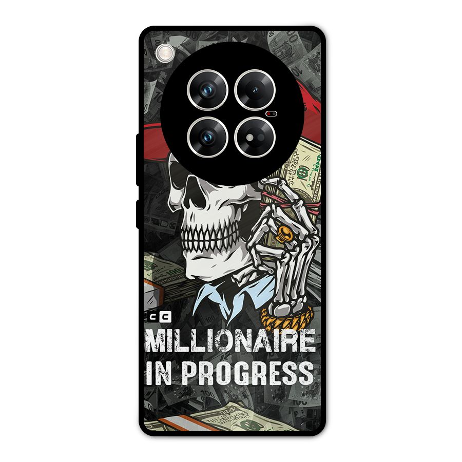 Cool Skull Millionaire In Progress Metal Back Case for Infinix Zero 40 5G