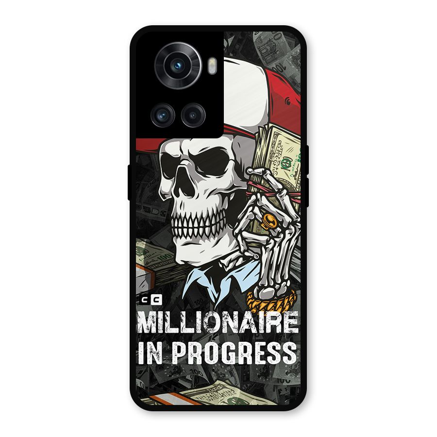 Cool Skull Millionaire In Progress Metal Back Case for OnePlus 10R