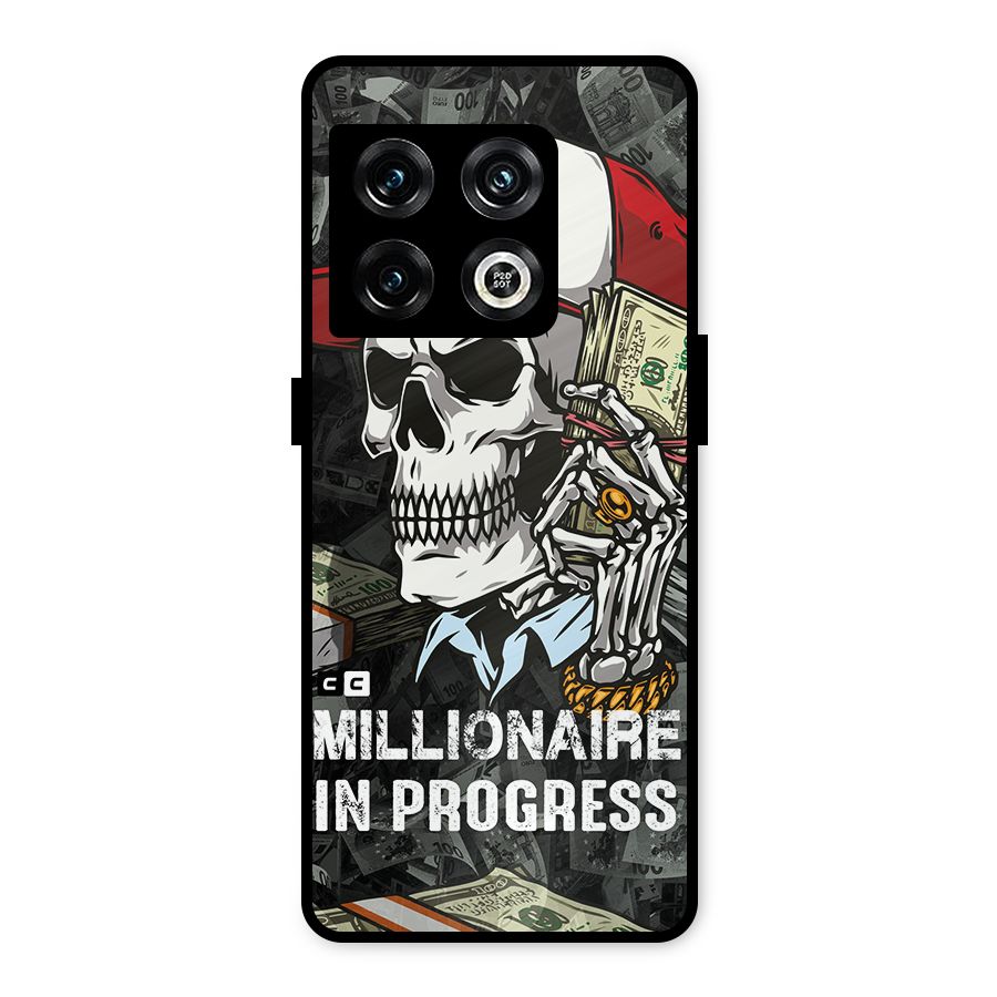 Cool Skull Millionaire In Progress Metal Back Case for OnePlus 10 Pro 5G