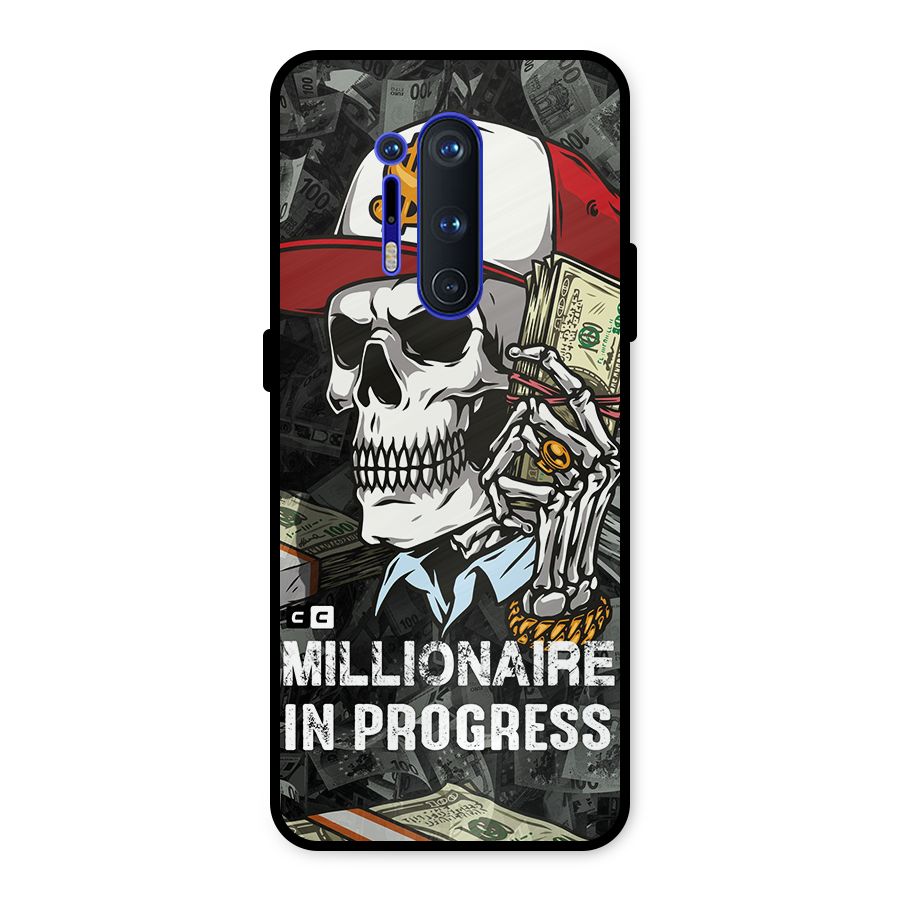 Cool Skull Millionaire In Progress Metal Back Case for OnePlus 8 Pro
