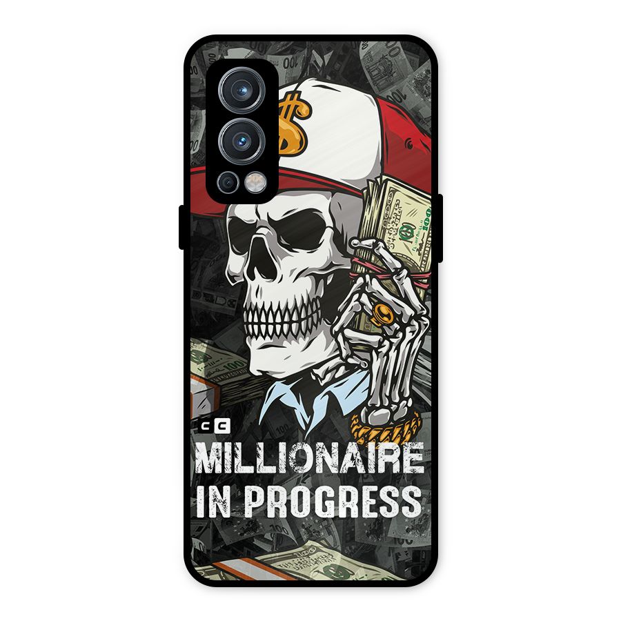 Cool Skull Millionaire In Progress Metal Back Case for OnePlus Nord 2 5G