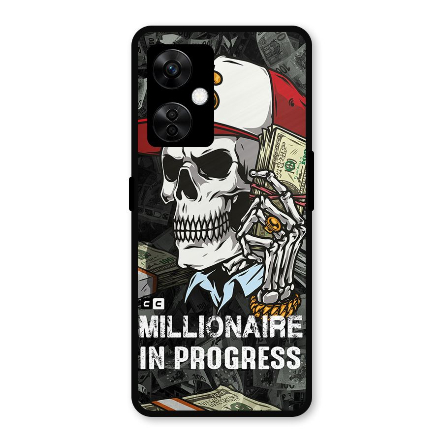 Cool Skull Millionaire In Progress Metal Back Case for OnePlus Nord CE 3 Lite