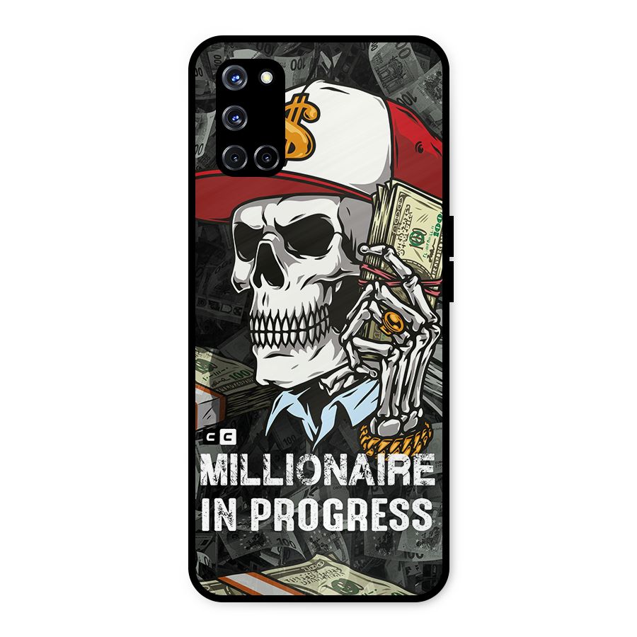 Cool Skull Millionaire In Progress Metal Back Case for Oppo A52