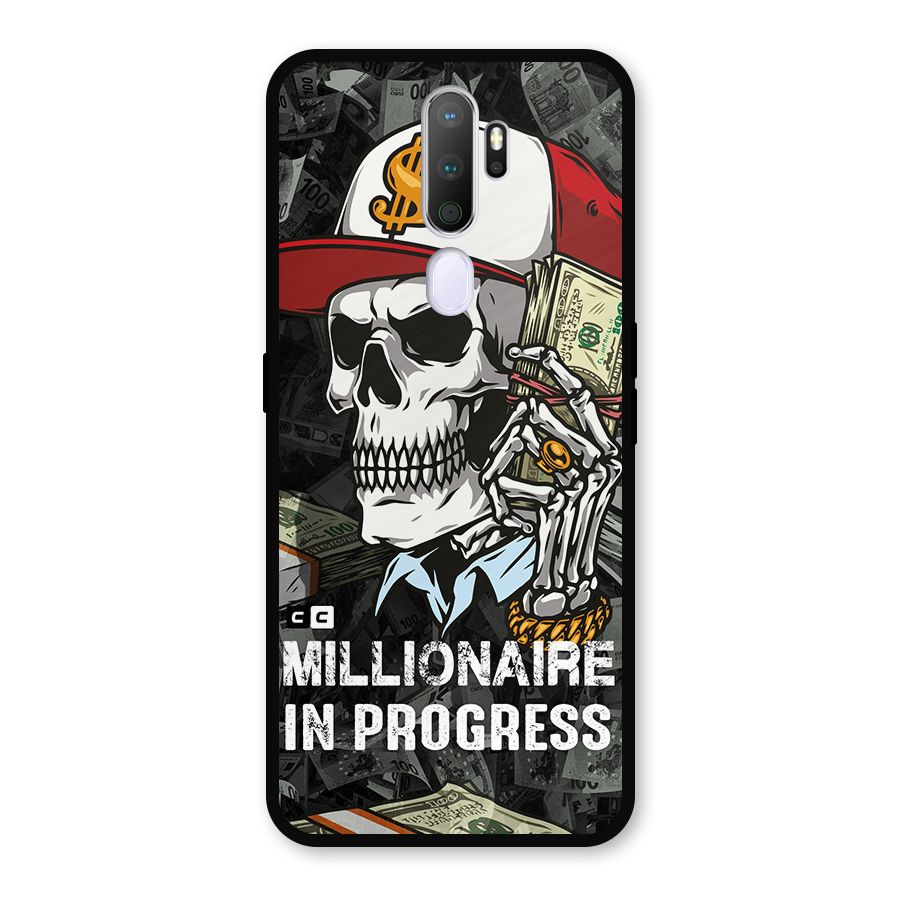 Cool Skull Millionaire In Progress Metal Back Case for Oppo A5 (2020)