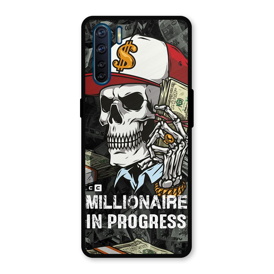 Cool Skull Millionaire In Progress Metal Back Case for Oppo F15