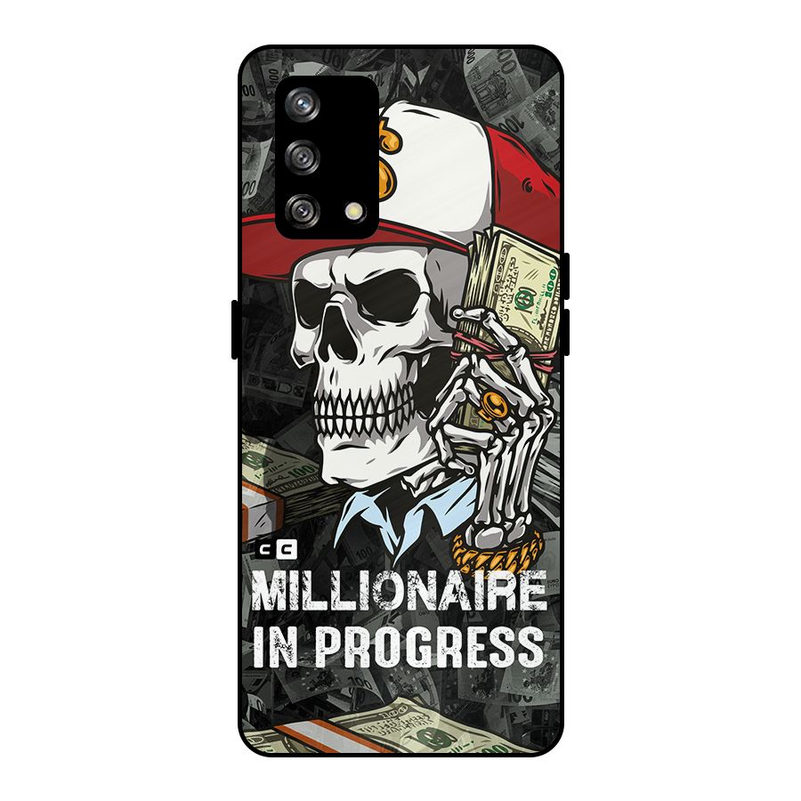 Cool Skull Millionaire In Progress Metal Back Case for Oppo F19