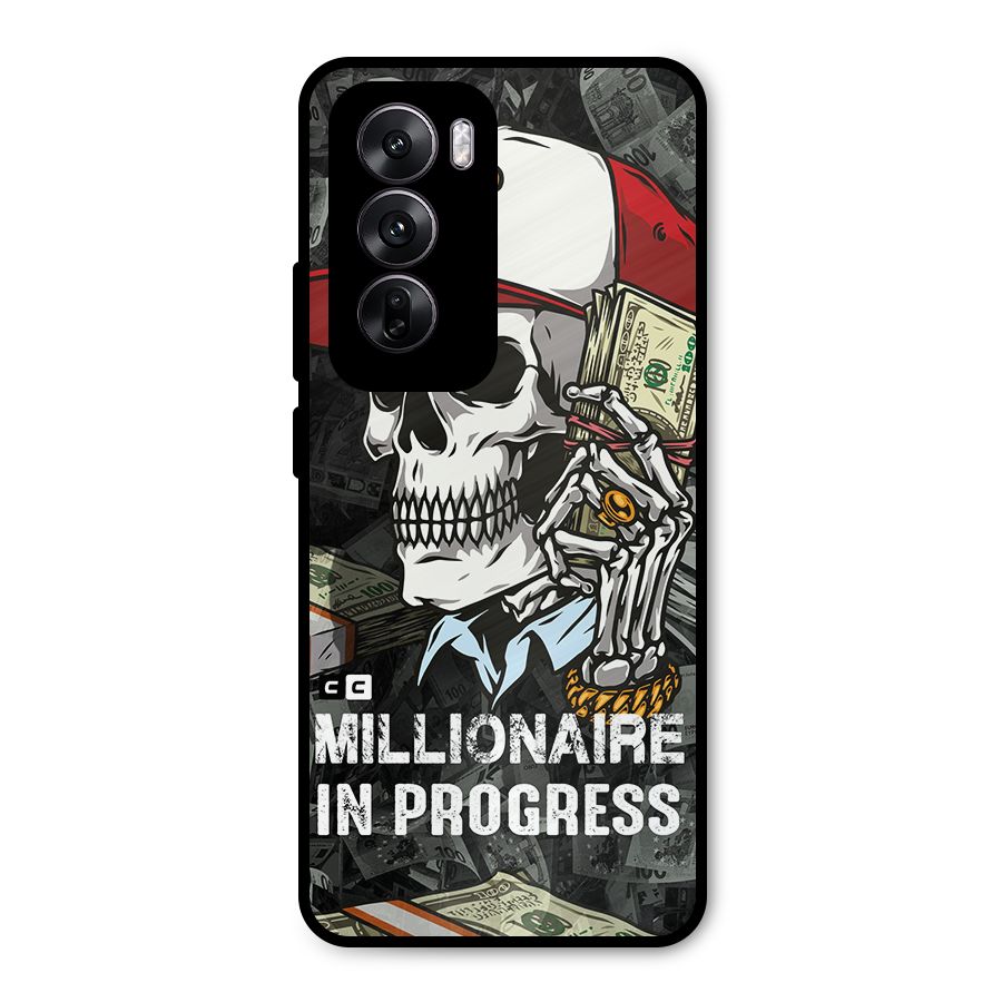 Cool Skull Millionaire In Progress Metal Back Case for Oppo Reno12