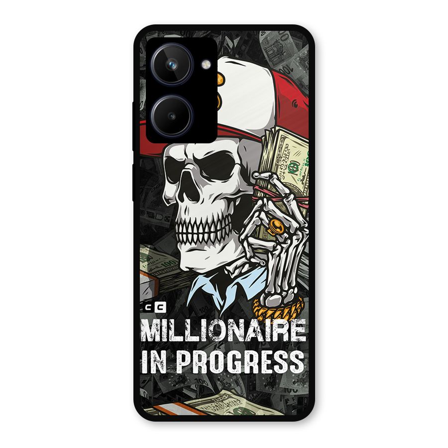Cool Skull Millionaire In Progress Metal Back Case for Realme 10